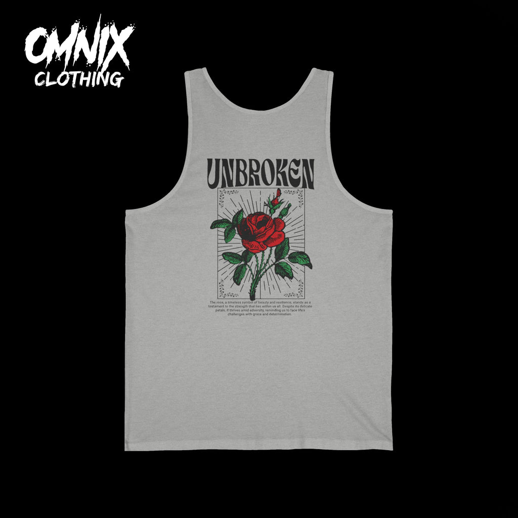 OMNIX Jersey Tank with Unbroken Rose Design