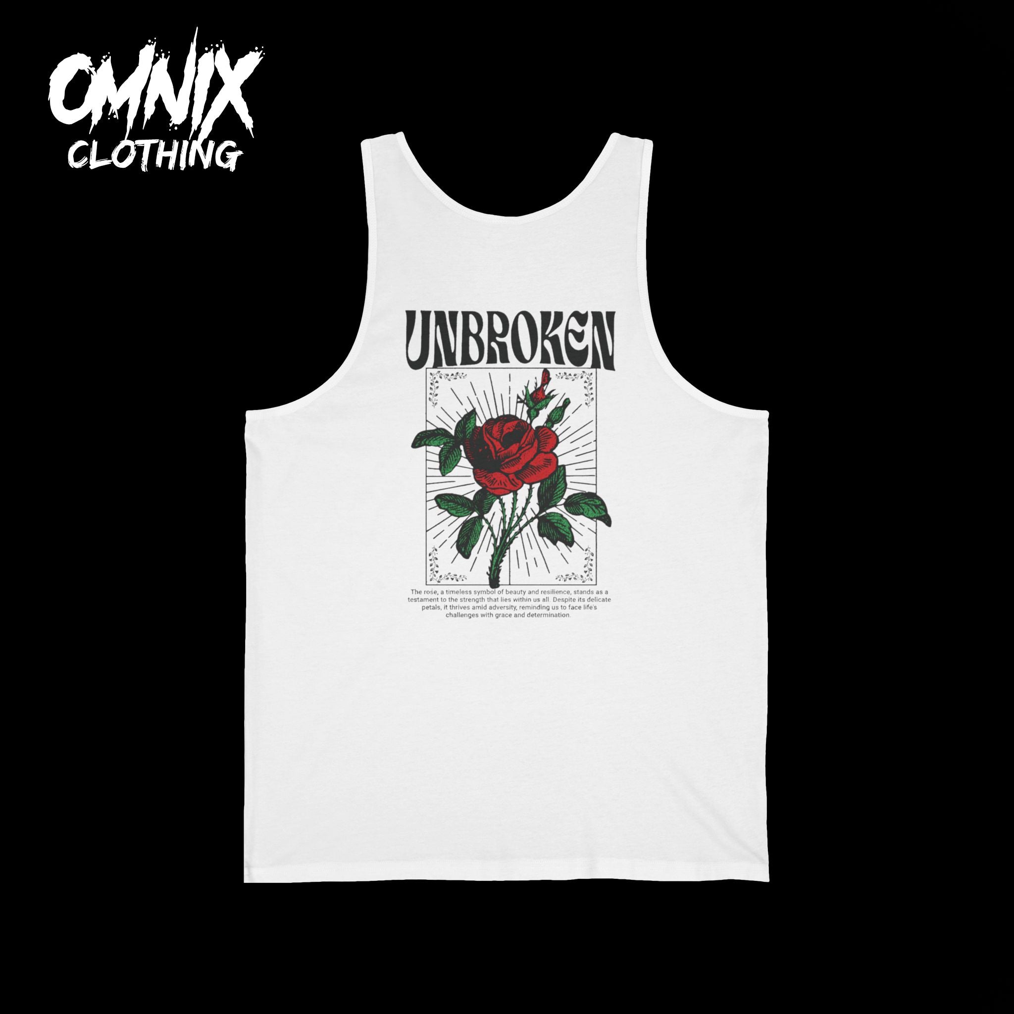OMNIX Jersey Tank with Unbroken Rose Design