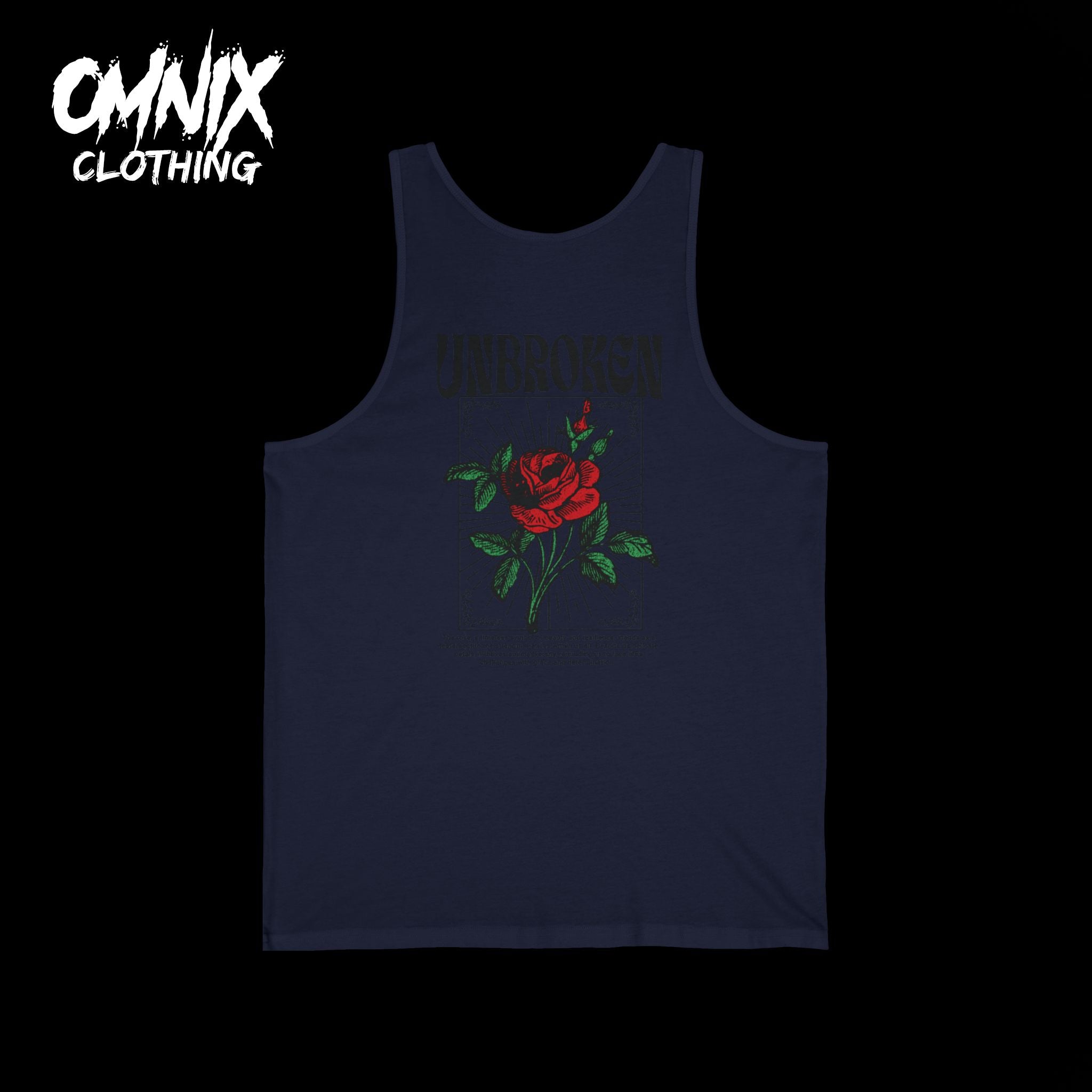 OMNIX Jersey Tank with Unbroken Rose Design