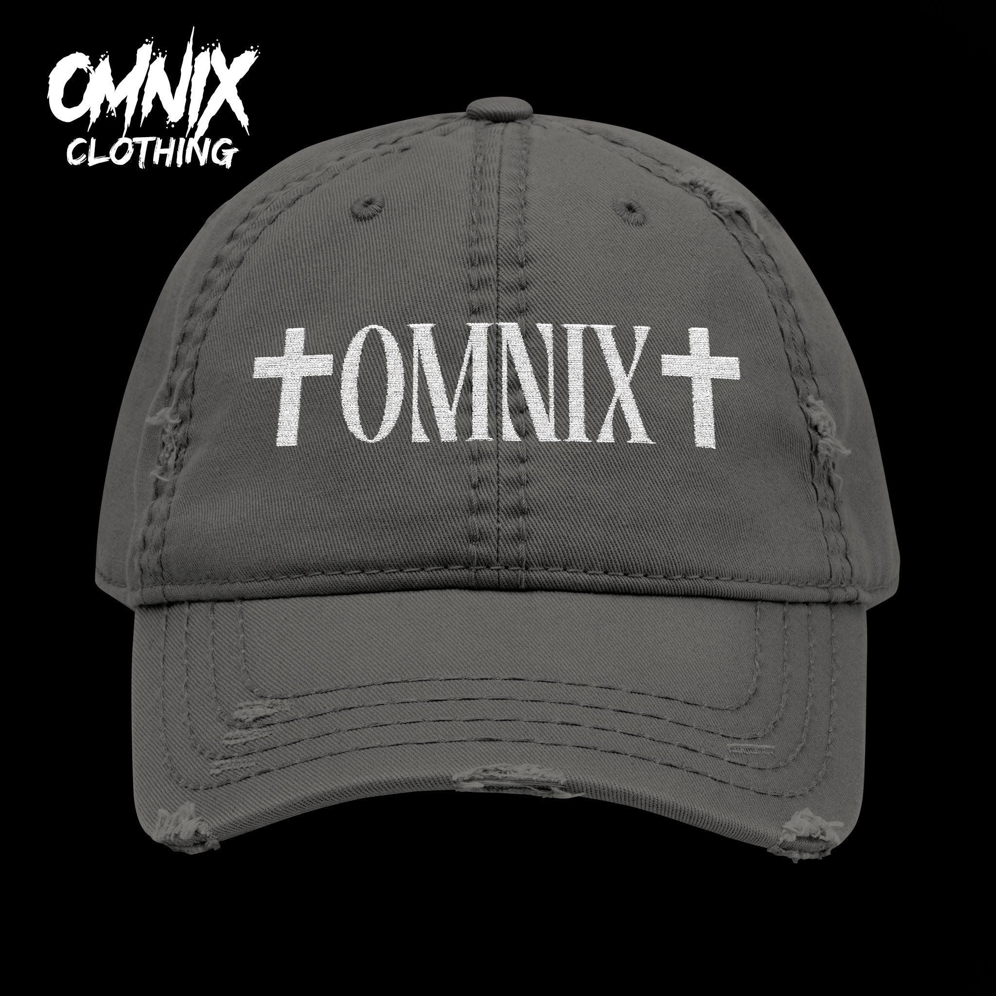 OMNIX Embroidery Distressed Cap